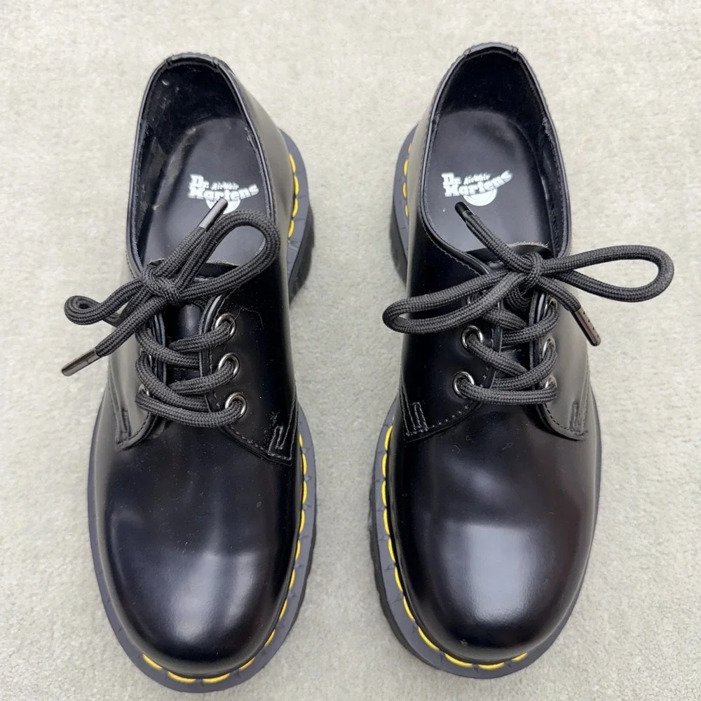 Dr. Martens 1461 Quad Platform Shoes – Women's US 7 / EU 38 – Black Leather NWOB